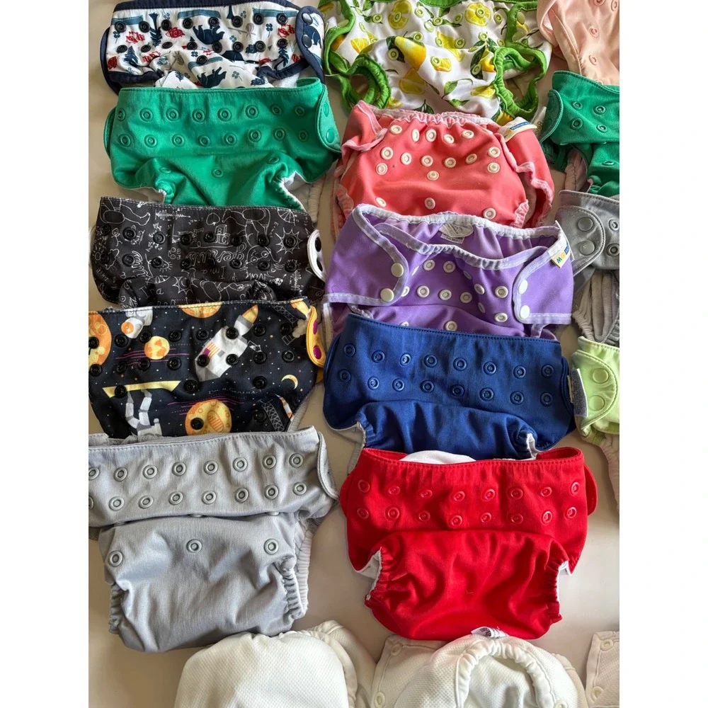 Cloth Diaper Lot bumGenius Mother-ease Petite Crown Covers & Inserts 21 One Szpc